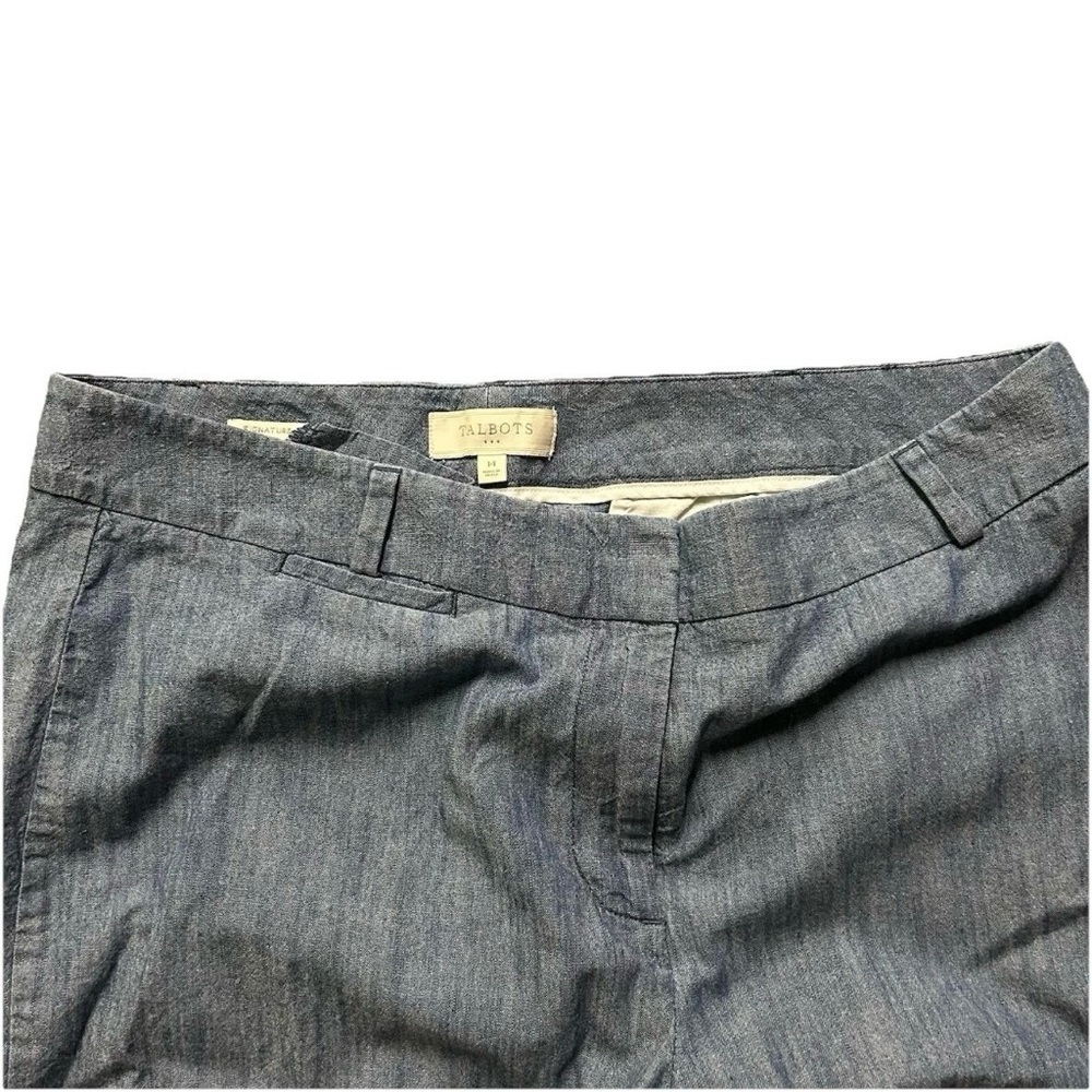 Light Gray Women's Linen-Blend Pants - Picture 3 of 4